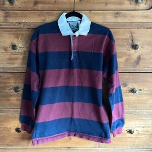 Columbiaknit Rugby Shirt, Burgundy and Navy